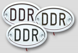 Originales DDR-Schild mit LEDs als Geschenk f�r LKW-Fahrer