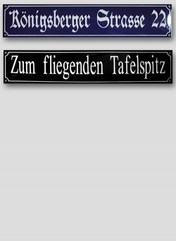 Emaille Strassenschild mit Wunschtext bis 25 Zeichen -15 cm hoch