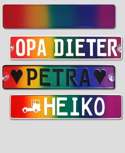 Individuelles Kennzeichen im Design: Regenbogen (quer)