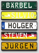 LED - Schild mit 6 Zeichen - Beleuchtete Namensschilder