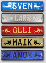 LED - Schild mit 4 Zeichen - LED Namensschilder fr LKW - Fahrer
