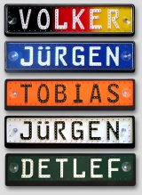 Beleuchtetes Namensschild - 6 Zeichen mit LED - Randbeleuchtung