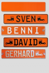 Individuelles Namenschild - orange