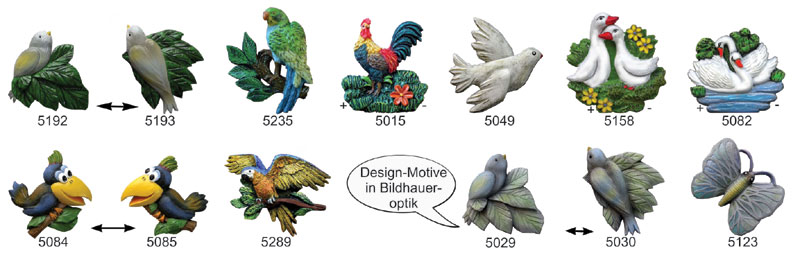 Keramik- und Arthelit - Themenwelt: Vögel, fliegende Freunde